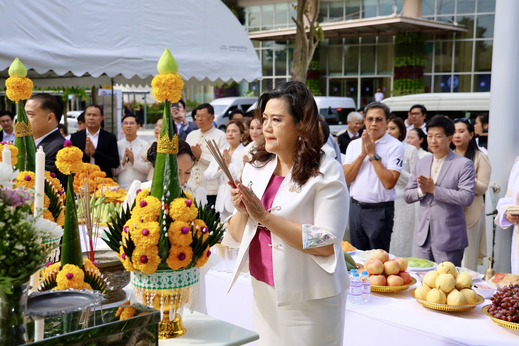 กรมประชาสัมพันธ์ ร่วมยินดี NBT จัดพิธีบวงสรวงและเจริญพระพุทธมนต์ เนื่องในวันคล้ายวันสถาปนาครบรอบ 38 ปี