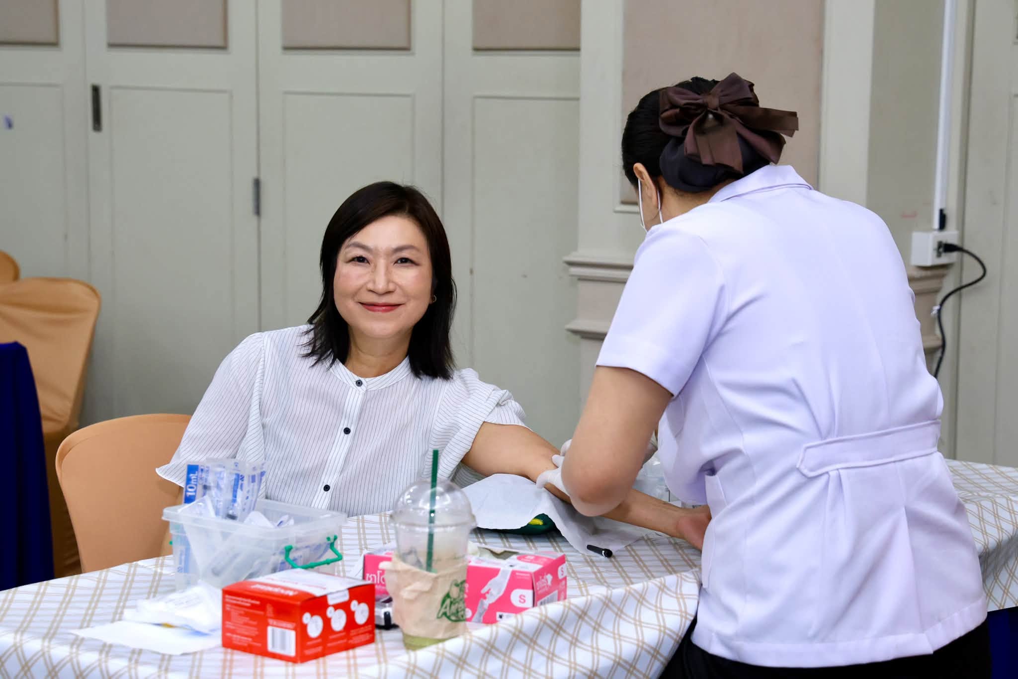กรมประชาสัมพันธ์จัดกิจกรรมตรวจสุขภาพประจำรอบ 4 เดือน 
